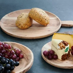 ACACIA CHIC Assiette Avec Manche Naturel