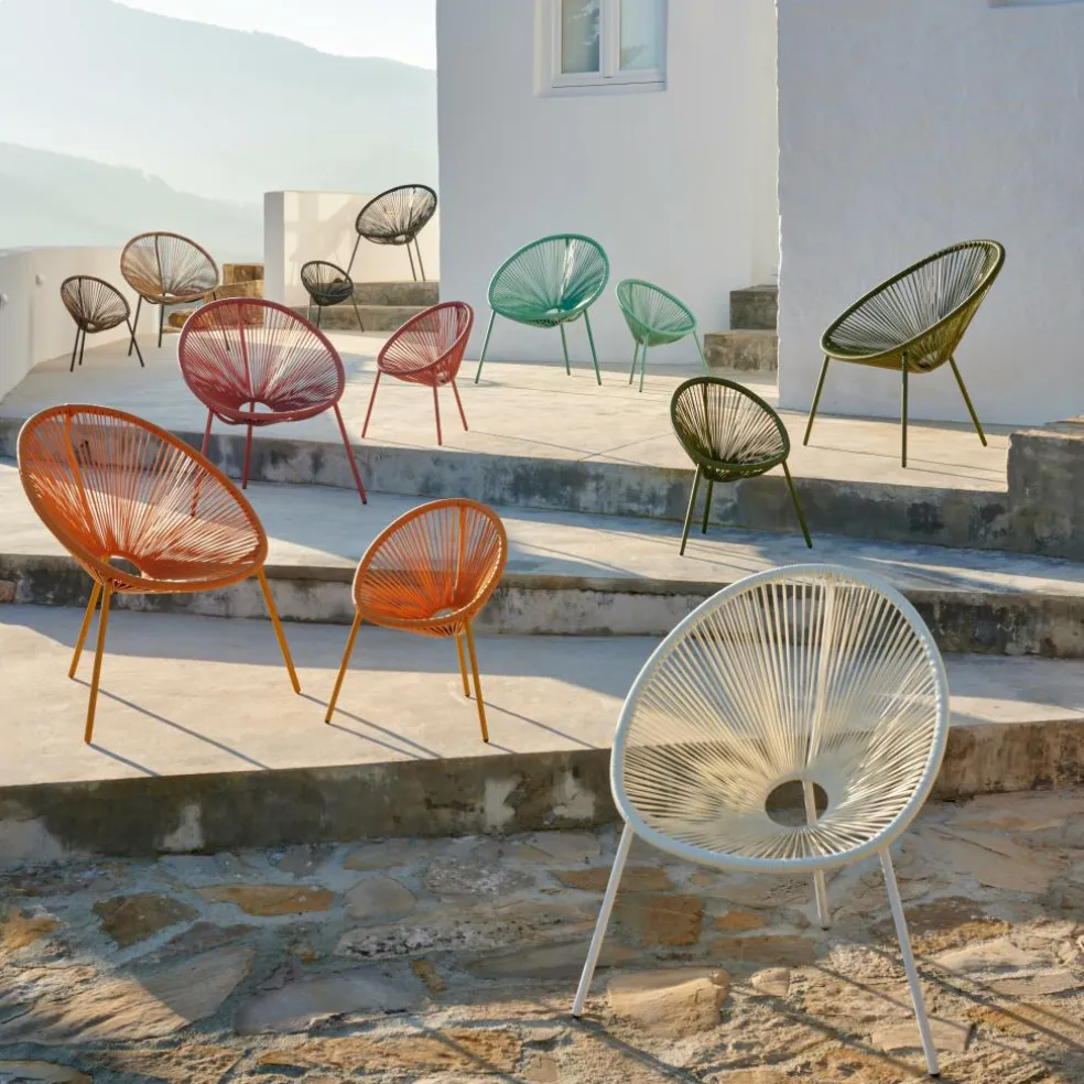 ACAPULCO Chaise Lounge Set De 2 Sable