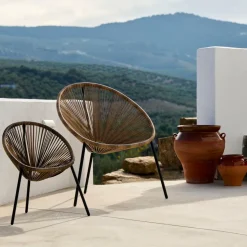 ACAPULCO Chaise Lounge Set De 2 Sable