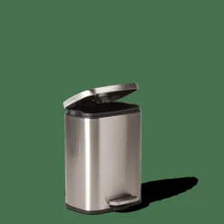 ADELE Poubelle à Pédale 12l Argent
