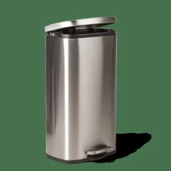 ADELE Poubelle à Pédale 30l Argent