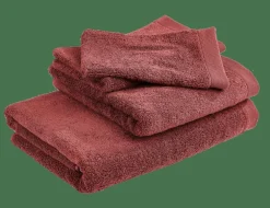B-LUX Gants De Toilette Set De 2 Rouge
