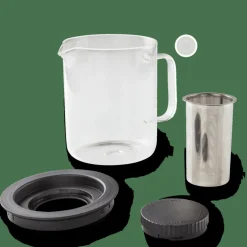 CHAI Théière 1,5 L Noir, Transparent