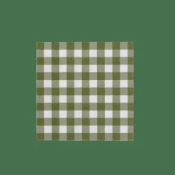 CHECK GREEN Set De 20 Serviettes Vert