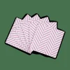 CHEVRON Set De 20 Serviettes Mauve