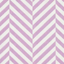 CHEVRON Set De 20 Serviettes Mauve
