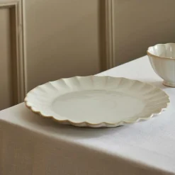 DAHLIA Assiette Blanc