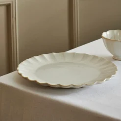 DAHLIA Assiette Blanc