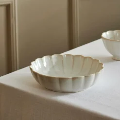 DAHLIA Assiette Creuse Blanc