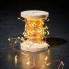 ELLI Guirlande Lumineuse Avec 100 LEDS Cluster Cuivre
