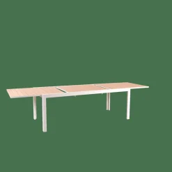 ETHAN Table Extensible Blanc, Naturel