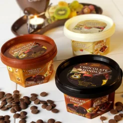 FONDUE Chocolat Pour Fondue 250g Chocolat Noir Brun Foncé