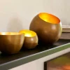 GIMINI Support Bougie Chauffe-plat Cuivre
