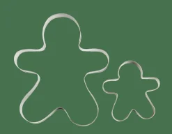 GINGERBREAD Emporte-pièces Set De 2 Argent