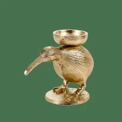 KIWI Support Pour Bougie Chauffe-plat Doré