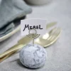 MARBLE Porte-nom Blanc