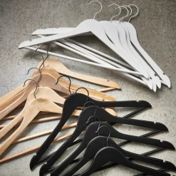 NEW WOOD Cintres Set De 5 Noir
