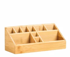 ORGANOO Porte-cotons-tiges Transparent, Naturel
