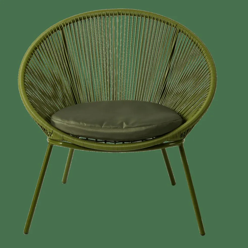 PAPAYO Chaise Lounge Avec Coussin Vert