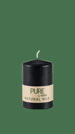PURE Bougie Cylindrique Noir