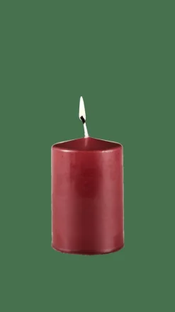 PURE Bougie Cylindrique Rouge Foncé