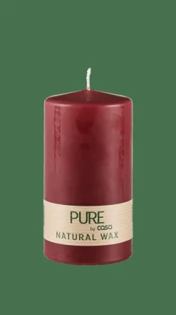 PURE Bougie Cylindrique Rouge Foncé