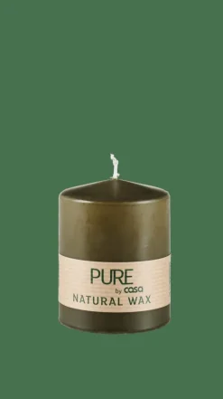 PURE Bougie Cylindrique Vert
