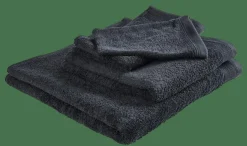 RECYCLE Gants De Toilette Set De 2 Anthracite
