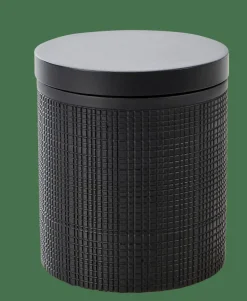 SAMOURAI Boîte à Coton Avec Couvercle Noir