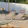 SILVES Chaise Longue Sable