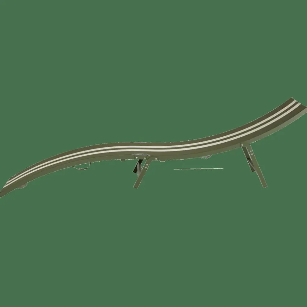SILVES Chaise Longue Set De 2 Kaki Ray