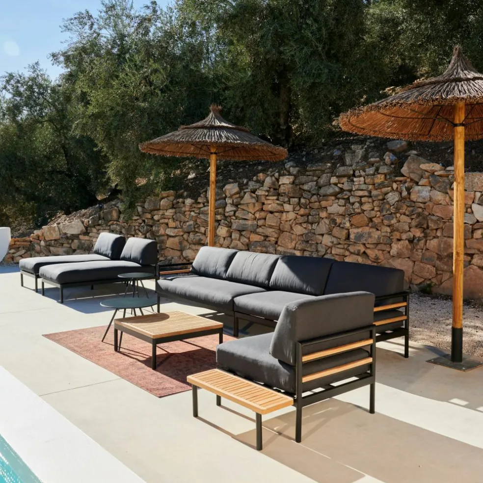 TEAK LUXE Chaise Longue Naturel