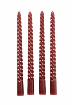 TWIST Bougies Torsadées Set De 4 Vert