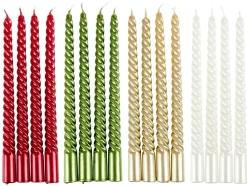 TWIST Bougies Torsadées Set De 4 Vert