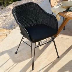 VIENNA Chaise Coque Salle à Manger Noir