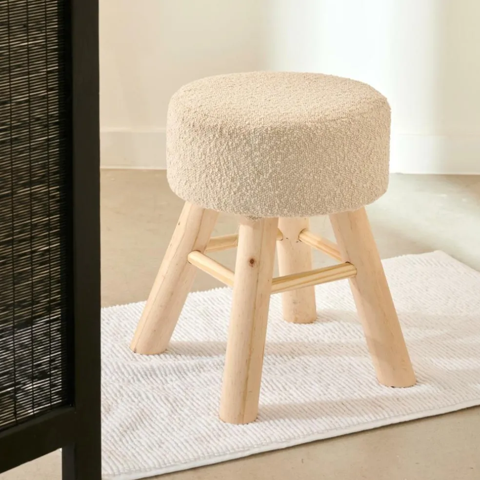 VINCE Tabouret Blanc