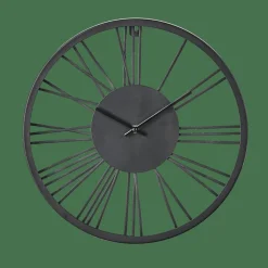 WHEEL Horloge Murale Noir
