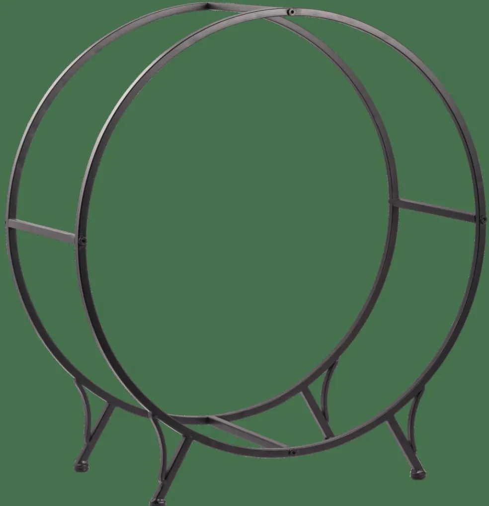 WHEEL Étagère Pour Bois Noir