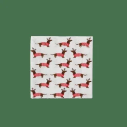 X-MAS DOG Set De 20 Serviettes Multicolore