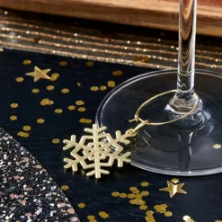 X-MAS GLAM Marque Verre Set De 6 Doré