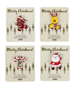 X-MAS Set à Pâtisserie 4P. Spatule Avec 3 Emporte-pièces Doré, Multicolore